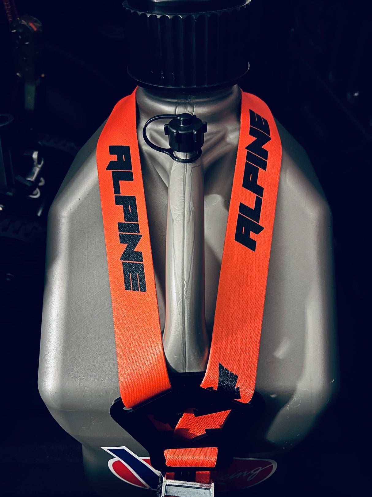 Dual Y Fuel Jug Strap - Orange - Xtrusion Overland