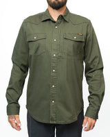 Earl Denim Shirt - Dusty Olive - Xtrusion Overland