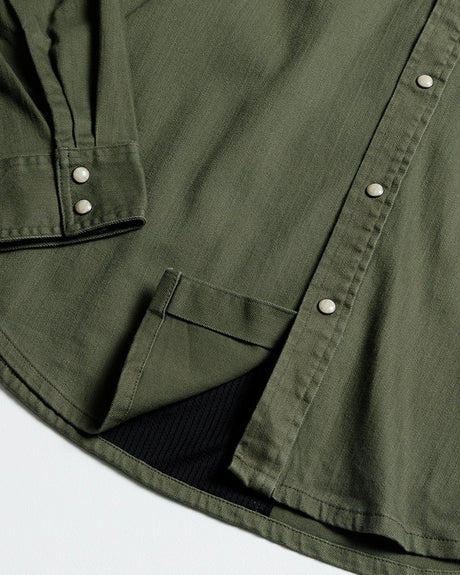 Earl Denim Shirt - Dusty Olive - Xtrusion Overland