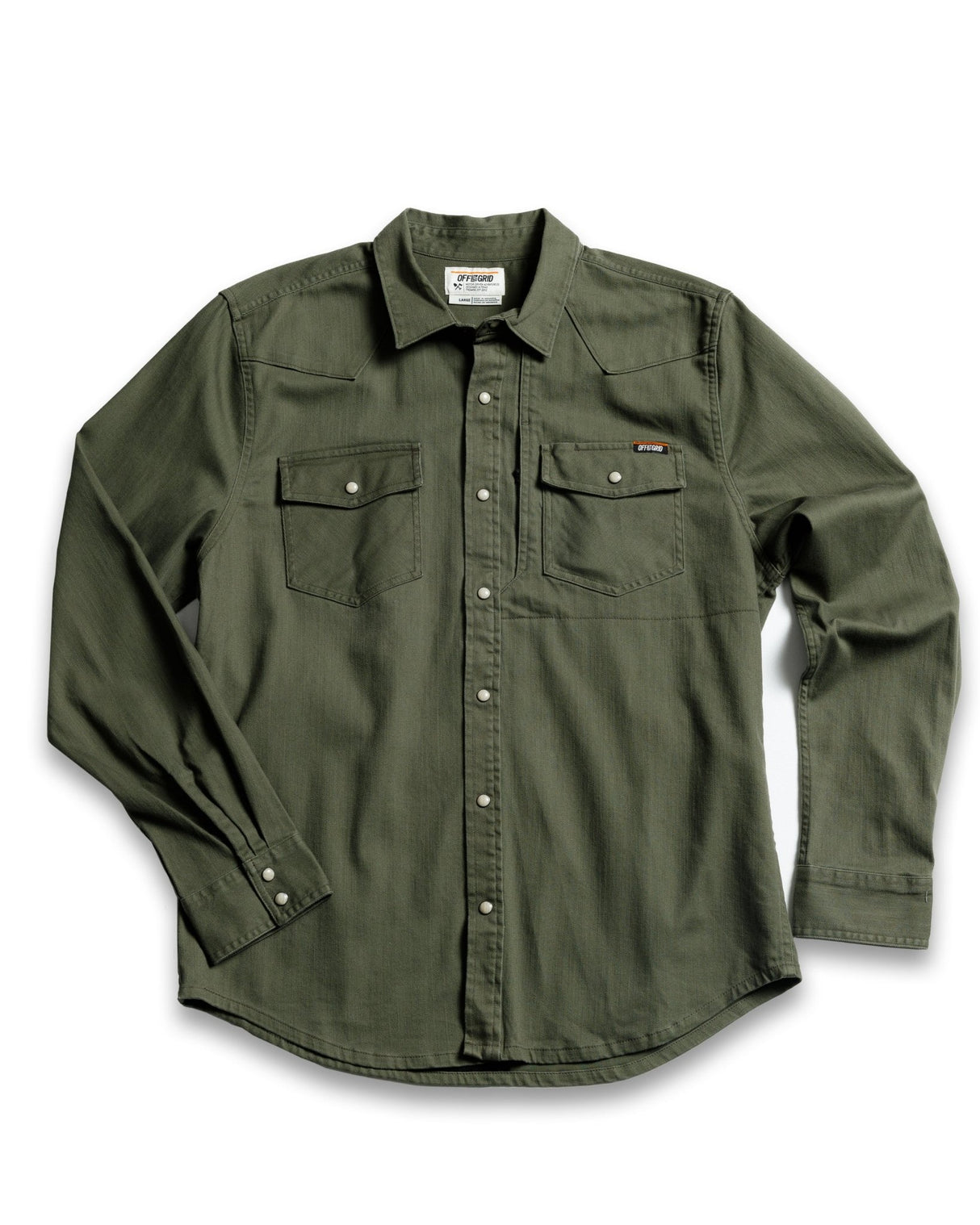 Earl Denim Shirt - Dusty Olive - Xtrusion Overland