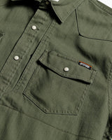 Earl Denim Shirt - Dusty Olive - Xtrusion Overland