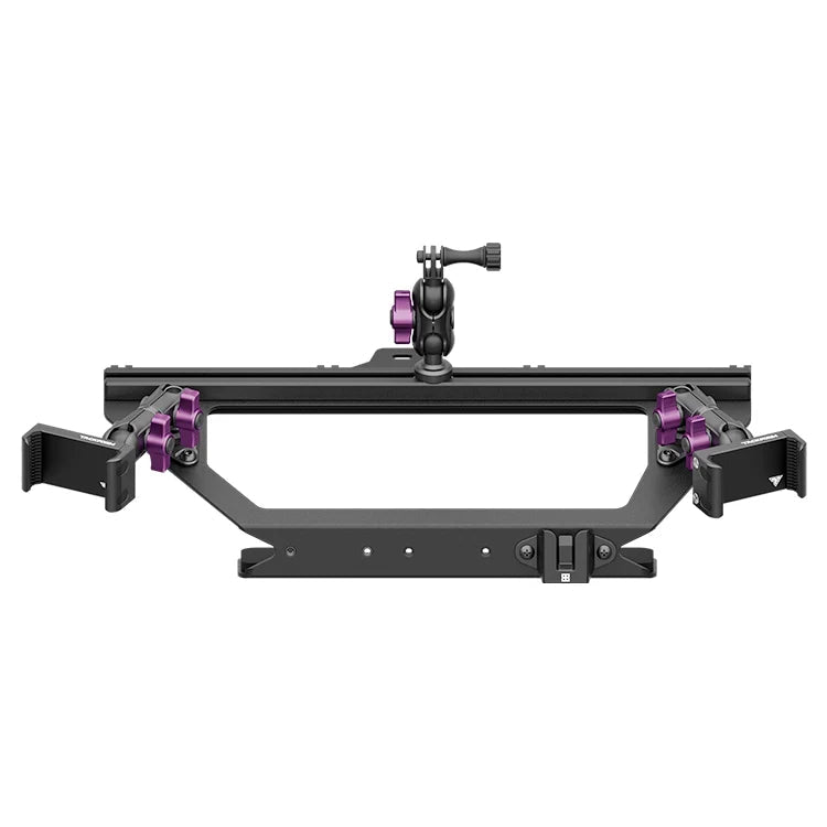Expedition Essentials Dash Mount With Dual Phone Holders, GoPro and CB Mic Holders | 2021-2025 Ford Bronco & Bronco Raptor (Non-Sport) - Xtrusion Overland