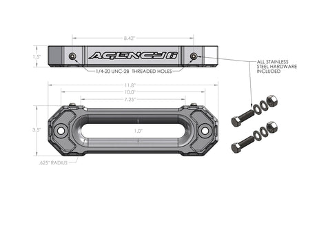 Fairlead (1.5" Thick) - Earth Grey - Xtrusion Overland