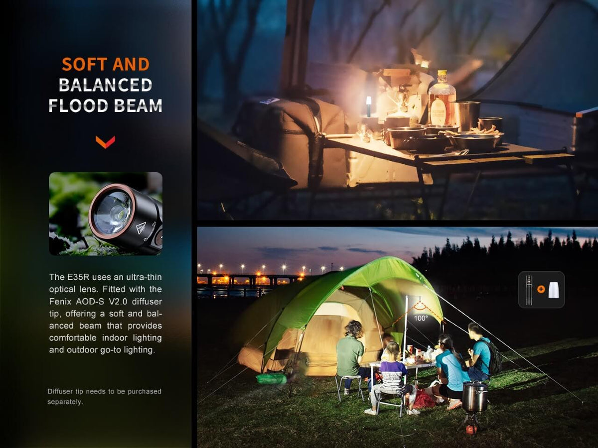 Fenix E35R High-Performance Rechargeable LED Flashlight - Xtrusion Overland