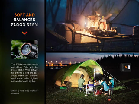 Fenix E35R High-Performance Rechargeable LED Flashlight - Xtrusion Overland