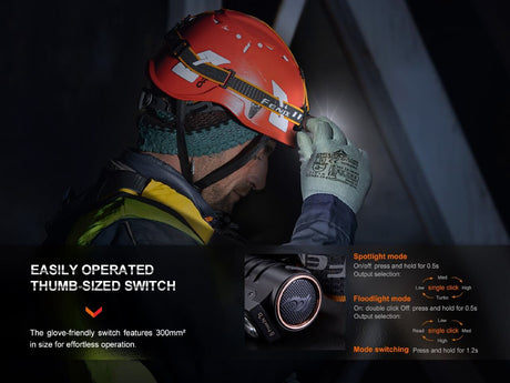 Fenix HM71R Rechargeable Industrial LED Headlamp - Xtrusion Overland