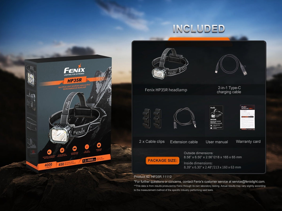 Fenix HP35R Search and Rescue Headlamp - Xtrusion Overland