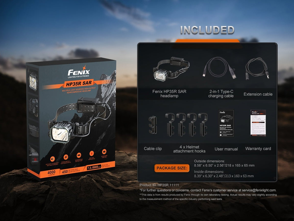 Fenix HP35R Search and Rescue Headlamp - Xtrusion Overland