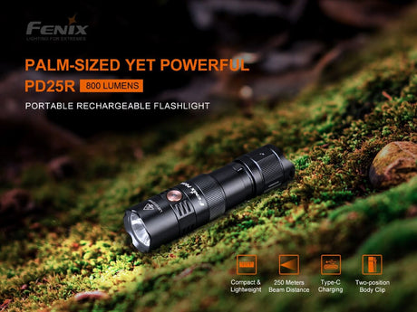 Fenix PD25R Rechargeable LED Flashlight - Xtrusion Overland