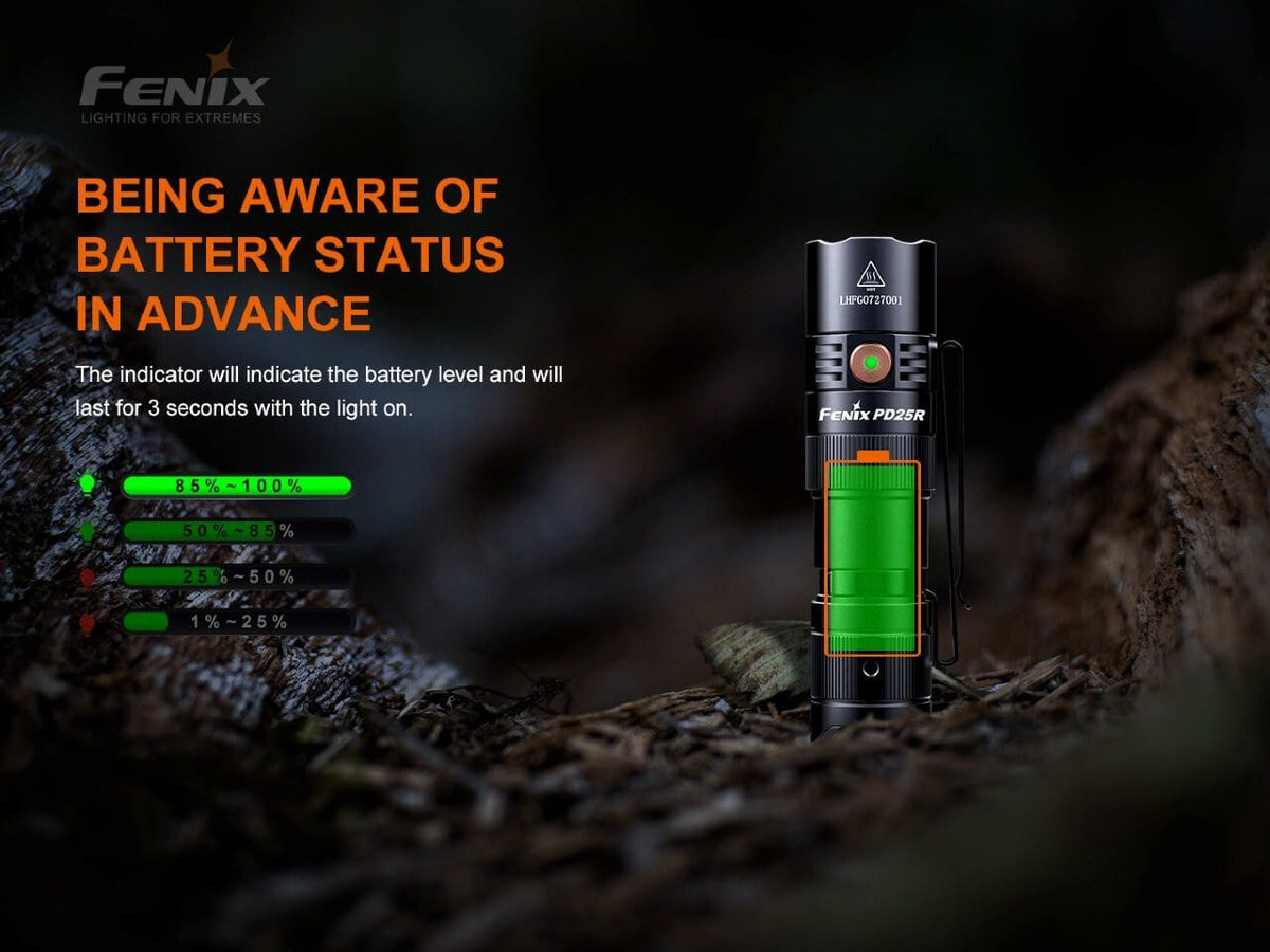 Fenix PD25R Rechargeable LED Flashlight - Xtrusion Overland