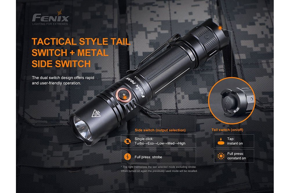 Fenix PD35 V3.0 Everyday Carry Flashlight - 1700 Lumens - Xtrusion Overland