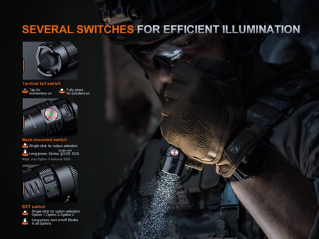 Fenix PD35R ACE Multi-mode Tactical Flashlight - Xtrusion Overland