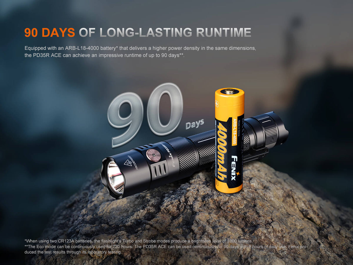 Fenix PD35R ACE Multi-mode Tactical Flashlight - Xtrusion Overland