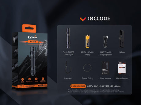 Fenix PD35R Compact Rechargeable Tactical Flashlight - Xtrusion Overland