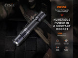 Fenix PD35R Compact Rechargeable Tactical Flashlight - Xtrusion Overland