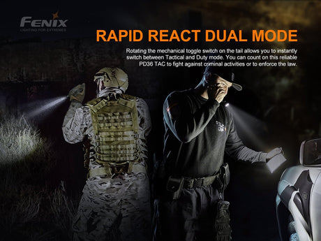 Fenix PD36 TAC Tactical Flashlight - 3000 Lumens - Xtrusion Overland