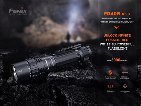 Fenix PD40R V3 Rechargeable Flashlight - Xtrusion Overland