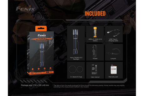 Fenix TK20R V2.0 Rechargeable Flashlight | 3000 lumens - Xtrusion Overland