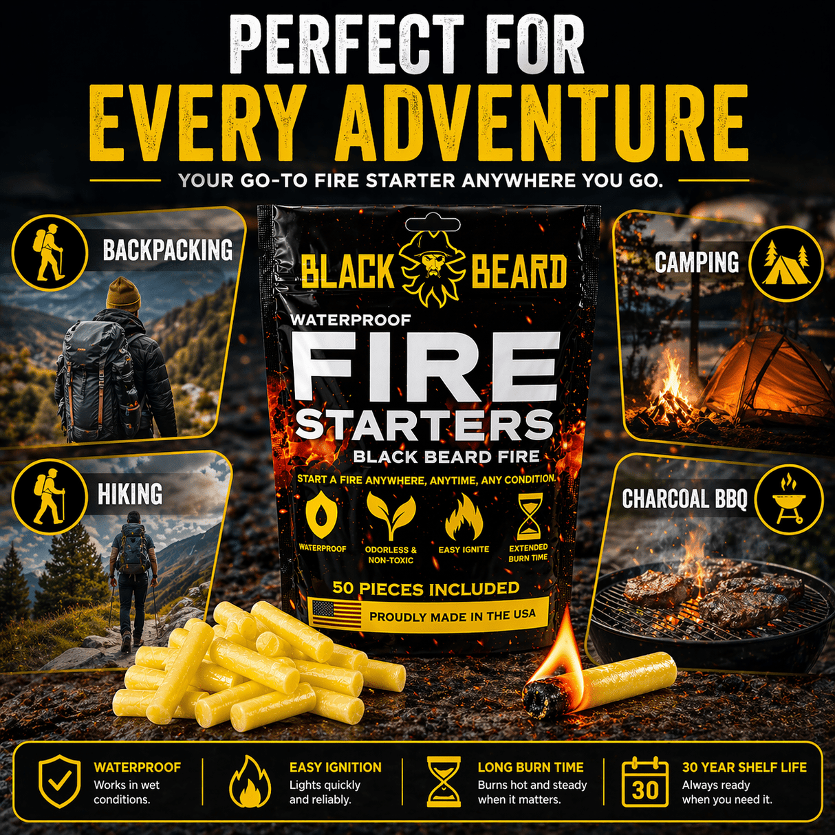 Fire Plugs - Fire Starter Tinder - Xtrusion Overland