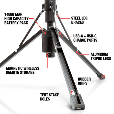 FLi - OVERLANDER 10' Telescoping Light with Wireless Remote - Xtrusion Overland