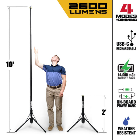 FLi - OVERLANDER 10' Telescoping Light with Wireless Remote - Xtrusion Overland