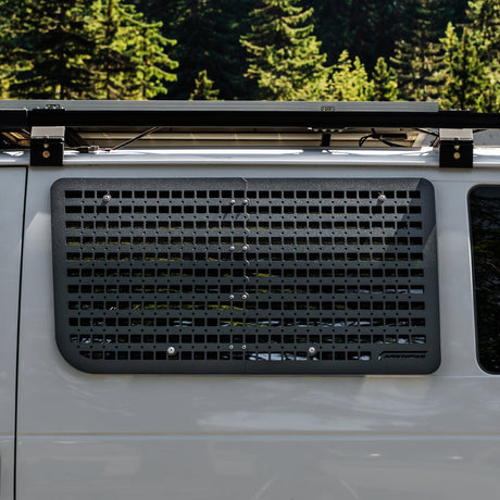 Ford E350 Drivers Side Window Molle GRIDS - Xtrusion Overland