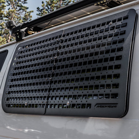Ford E350 Drivers Side Window Molle GRIDS - Xtrusion Overland