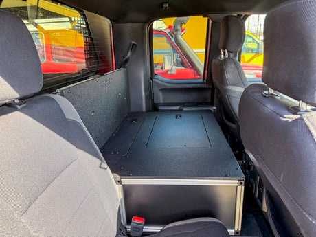 Ford - F150 - 2015 - Present - 13th - 14th Gen - Super Cab - without the center mounted B&O Subwoofer - Explore Series - Single Drawer Module - With Fitted Top Plate - Xtrusion Overland