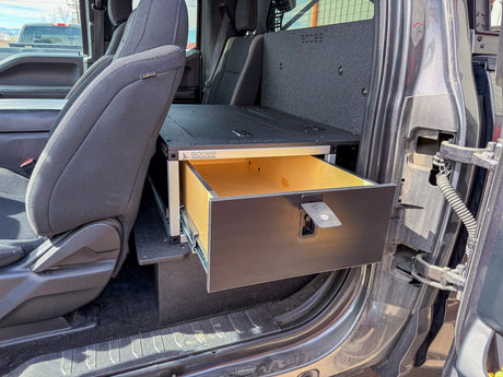 Ford - F150 - 2015 - Present - 13th - 14th Gen - Super Cab - without the center mounted B&O Subwoofer - Explore Series - Single Drawer Module - With Fitted Top Plate - Xtrusion Overland