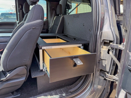 Ford - F150 - 2015 - Present - 13th - 14th Gen - Super Cab - without the center mounted B&O Subwoofer - Explore Series - Single Drawer Module - With Fitted Top Plate - Xtrusion Overland