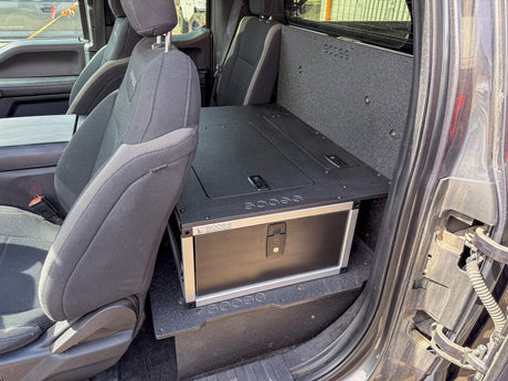 Ford - F150 - 2015 - Present - 13th - 14th Gen - Super Cab - without the center mounted B&O Subwoofer - Explore Series - Single Drawer Module - With Fitted Top Plate - Xtrusion Overland