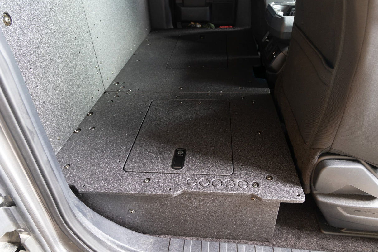 Ford F150 2015 - Present 13th & 14th Gen. SuperCab - Second Row Seat Delete Plate System - Xtrusion Overland
