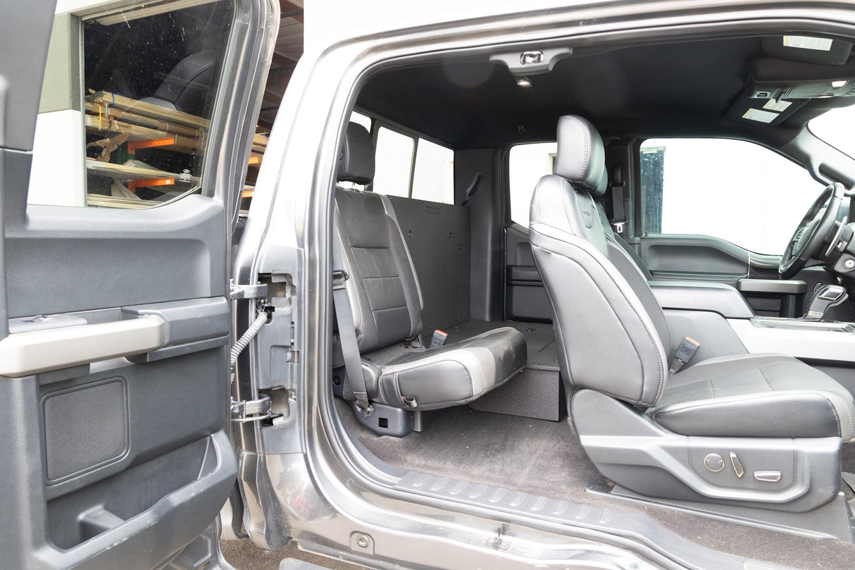 Ford F150 2015 - Present 13th & 14th Gen. SuperCab - Second Row Seat Delete Plate System - Xtrusion Overland
