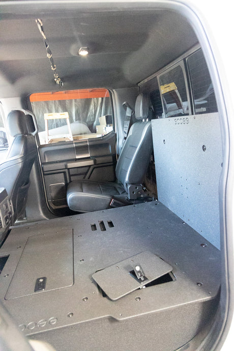 Ford F150 2015 - Present 13th & 14th Gen. SuperCrew - Second Row Seat Delete Plate System - Xtrusion Overland