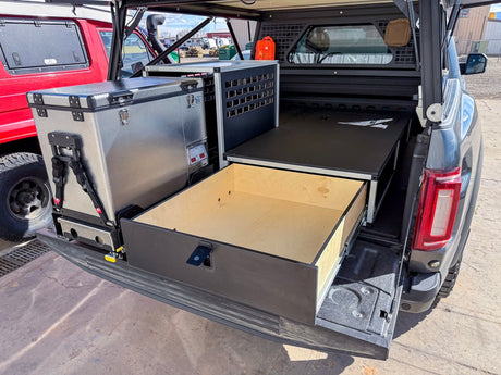 Ford F150 Raptor 2015-2020 2nd Gen. SuperCrew - Truck Bed Sleep Deck Drawer with Cubbie - Xtrusion Overland