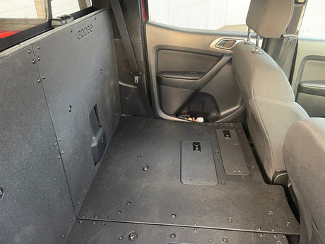 Ford Ranger 2019 - 2023 4th Gen. Super Crew - 100% Second Row Seat Delete Plate System - Xtrusion Overland