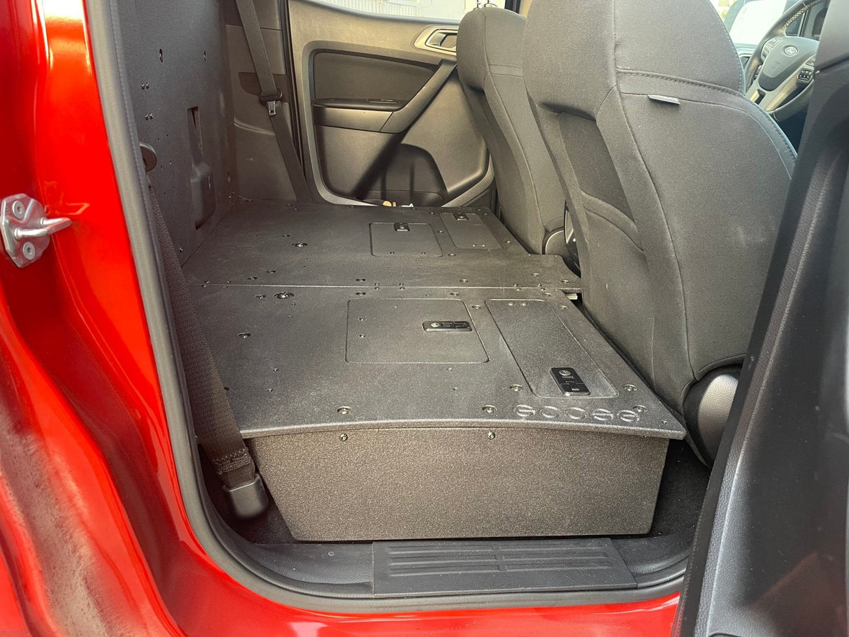 Ford Ranger 2019 - 2023 4th Gen. Super Crew - 100% Second Row Seat Delete Plate System - Xtrusion Overland
