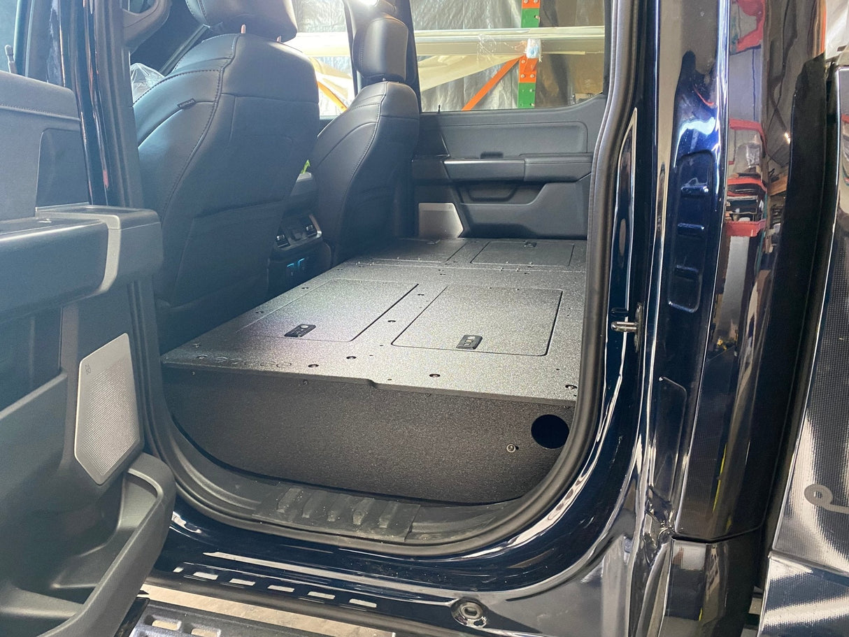 Ford Super Duty F250 - F550 2017 - Present 4th & 5th Gen. Crew Cab - Second Row Seat Delete Plate System - Xtrusion Overland