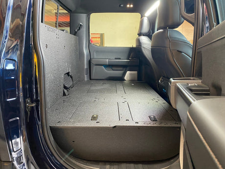Ford Super Duty F250 - F550 2017 - Present 4th & 5th Gen. Crew Cab - Second Row Seat Delete Plate System - Xtrusion Overland