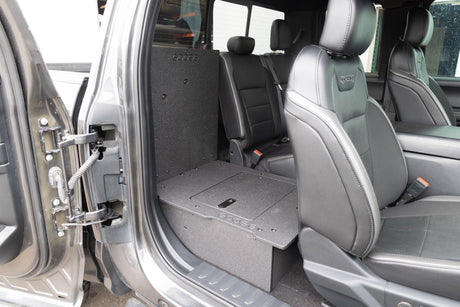 Ford Super Duty F250 - F550 2017 - Present 4th & 5th Gen. Super Cab - Second Row Seat Delete Plate System - Xtrusion Overland