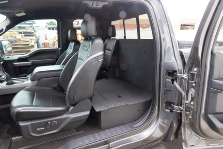 Ford Super Duty F250 - F550 2017 - Present 4th & 5th Gen. Super Cab - Second Row Seat Delete Plate System - Xtrusion Overland