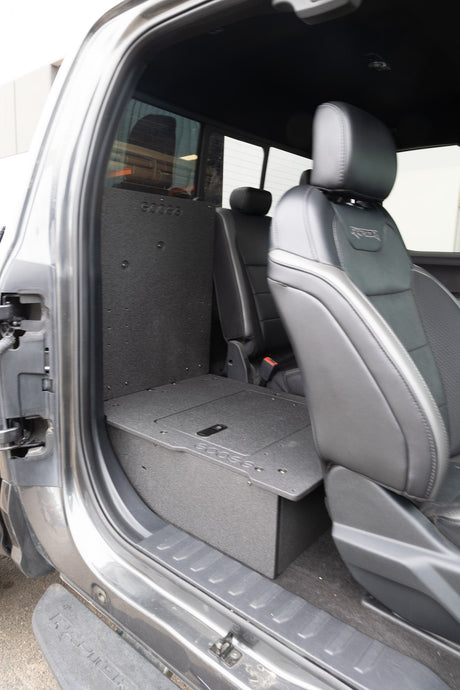 Ford Super Duty F250 - F550 2017 - Present 4th & 5th Gen. Super Cab - Second Row Seat Delete Plate System - Xtrusion Overland