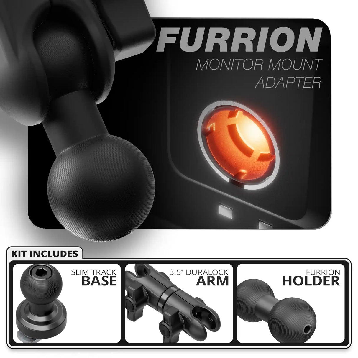 Furrion | Slim Track Base | 3.5" DuraLock Arm - Xtrusion Overland