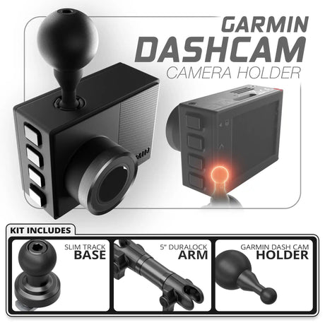 Garmin Dash Cam | Slim Track Base | 5" DuraLock Arm - Xtrusion Overland