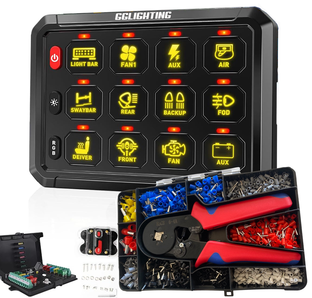 12-Gang Switch Panel With RGB And Remote Control Bluetooth App