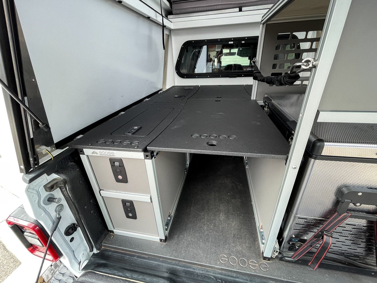Goose Gear Camper System - Midsize and Full Size - Passenger Side Rear Icebox Module - Xtrusion Overland