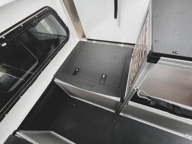 Goose Gear Camper System - Midsize Truck 6Ft Bed - Passenger Side Front Utility Module - Xtrusion Overland