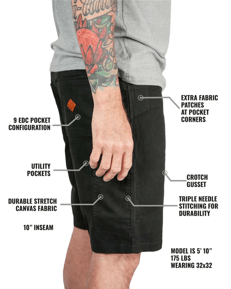 Havok Shorts 10" - Black - Xtrusion Overland