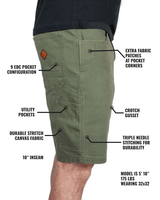 Havok Shorts 10" - Dark Olive - Xtrusion Overland