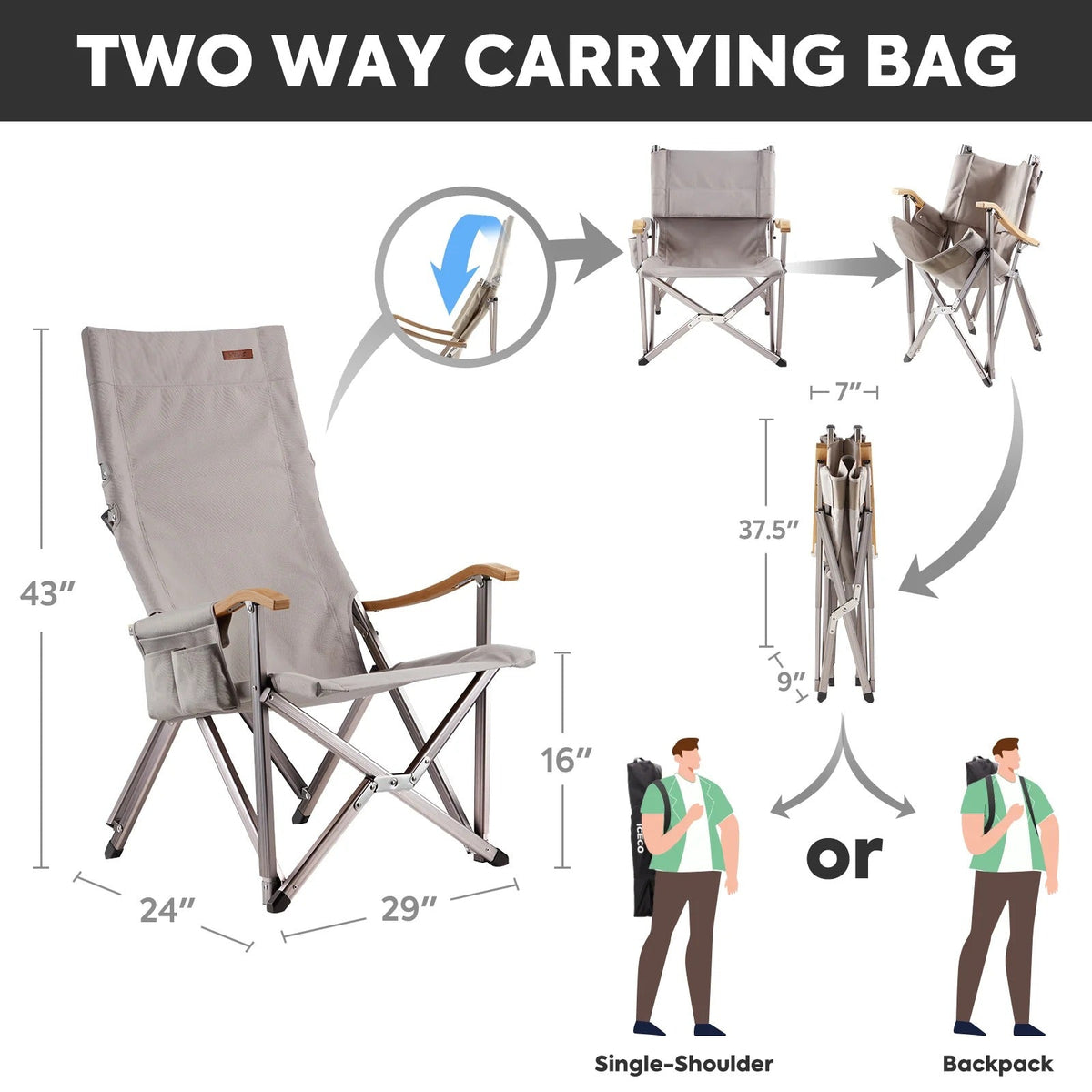 Hi1600 Folding Camping Chair | ICECO - Xtrusion Overland